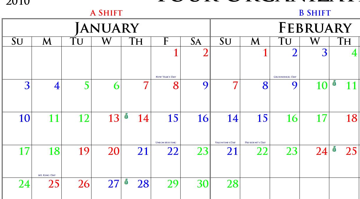 firefighter shift calendar 2018